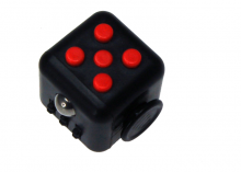 Fidget kub - Svart - Röd