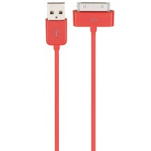 iPhone 4 synk- och laddkabel röd